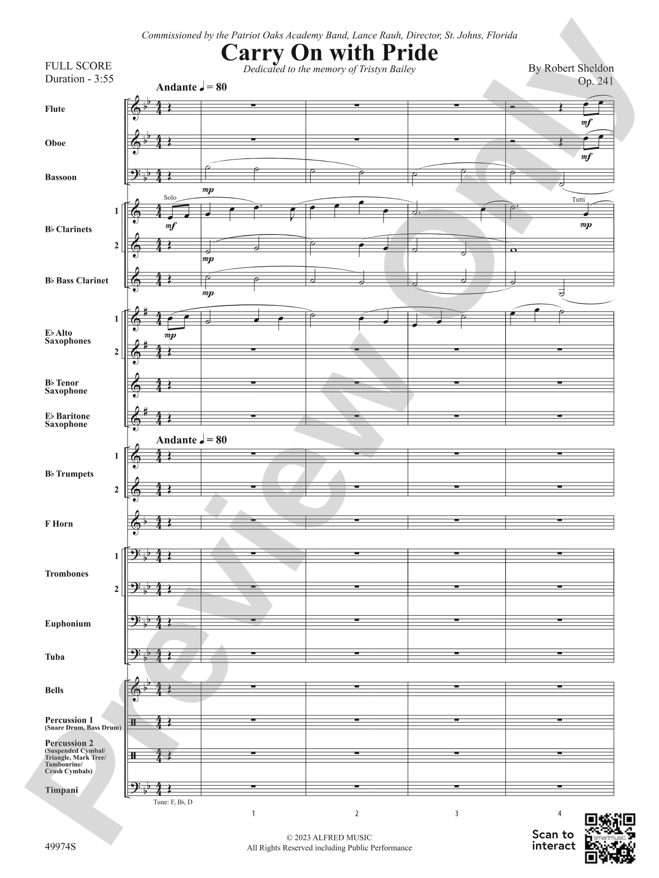 Carry On with Pride: Concert Band Conductor Score & Parts
