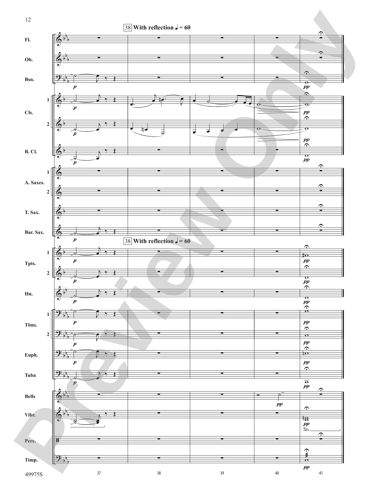 In Solitude: Concert Band Conductor Score & Parts