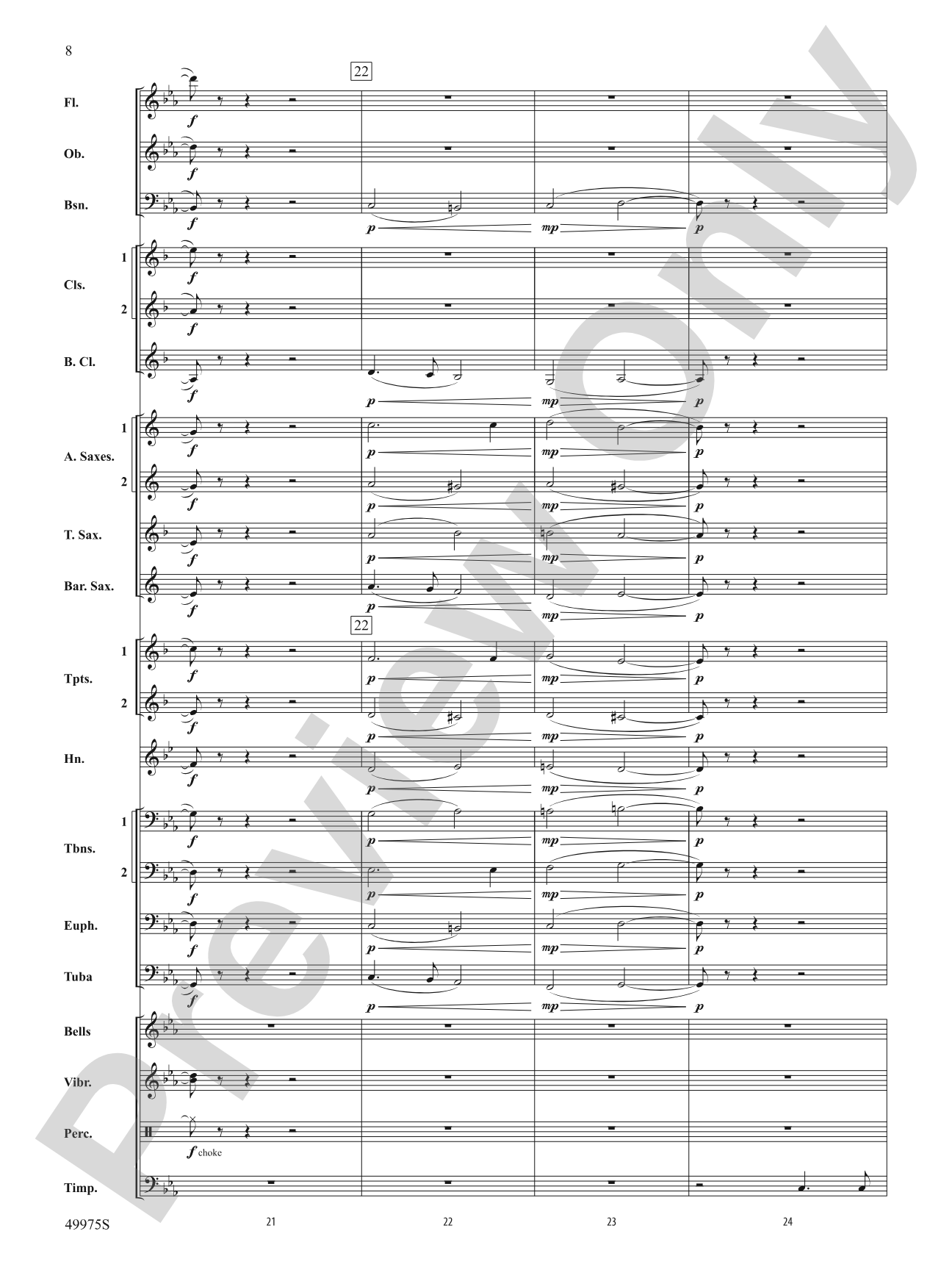 In Solitude: Concert Band Conductor Score & Parts
