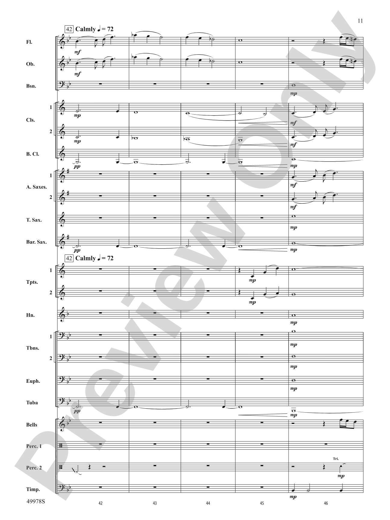 My Heart with Pleasure Fills: Concert Band Conductor Score & Parts