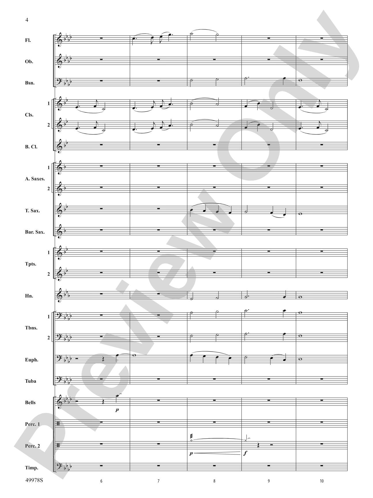 My Heart with Pleasure Fills: Concert Band Conductor Score & Parts