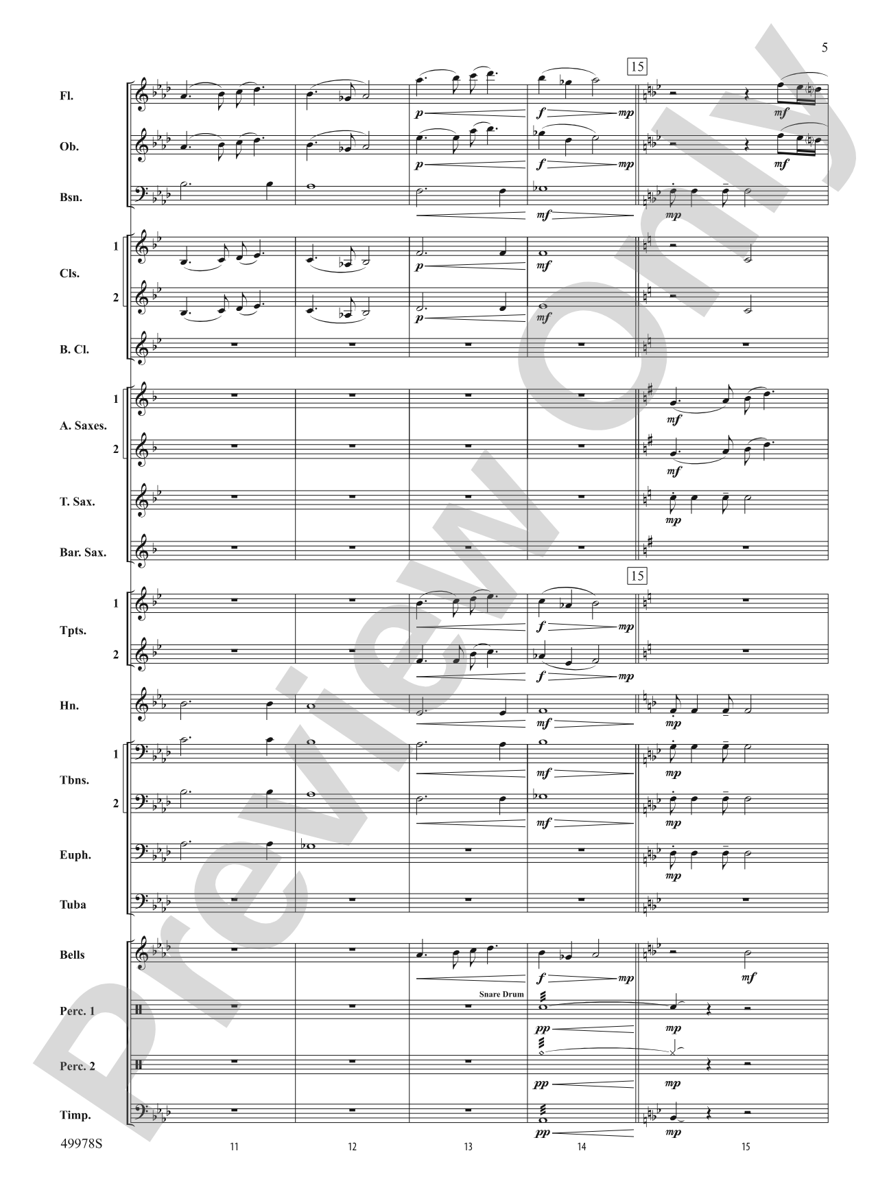 My Heart with Pleasure Fills: Concert Band Conductor Score & Parts