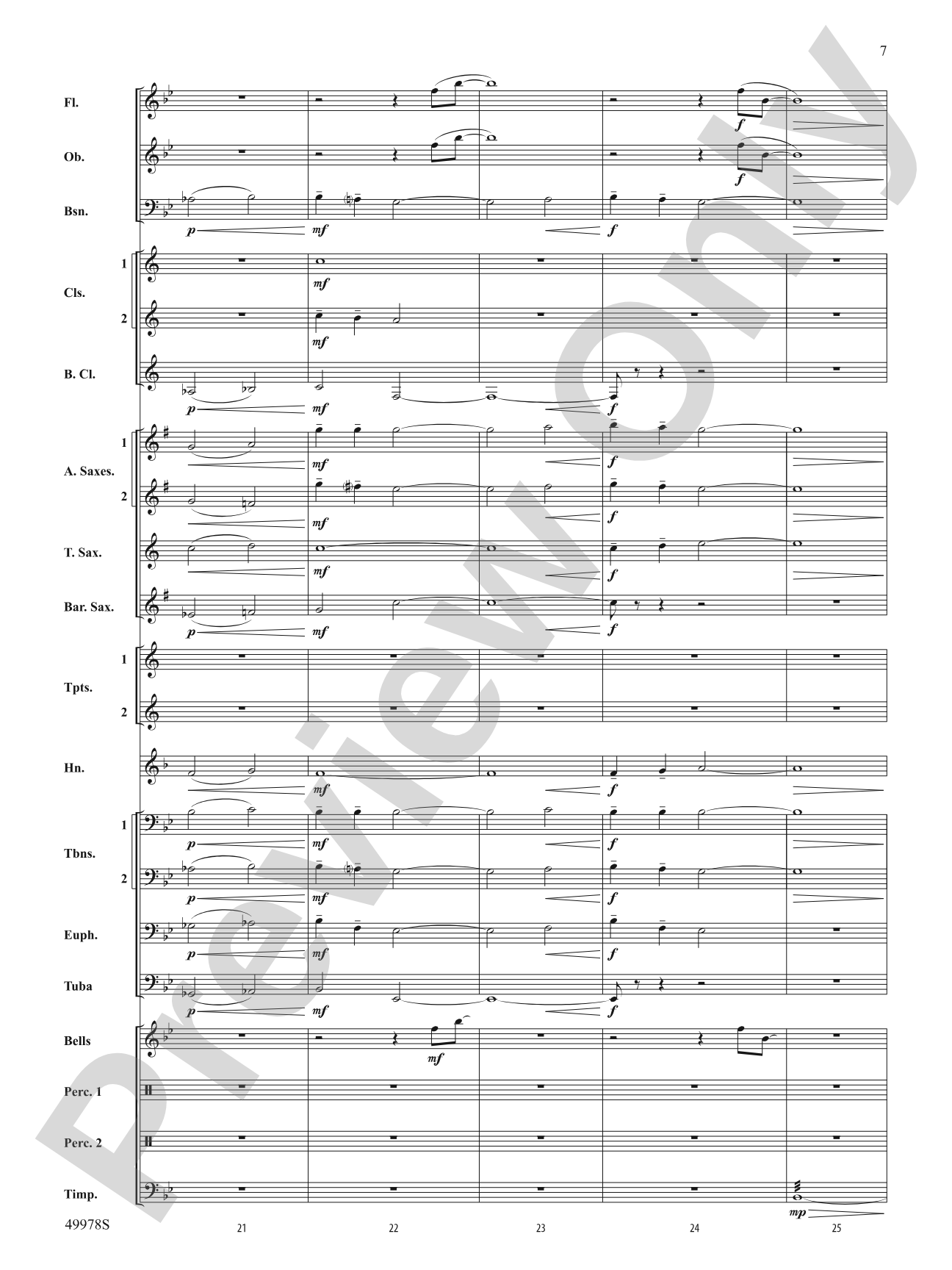 My Heart with Pleasure Fills: Concert Band Conductor Score & Parts