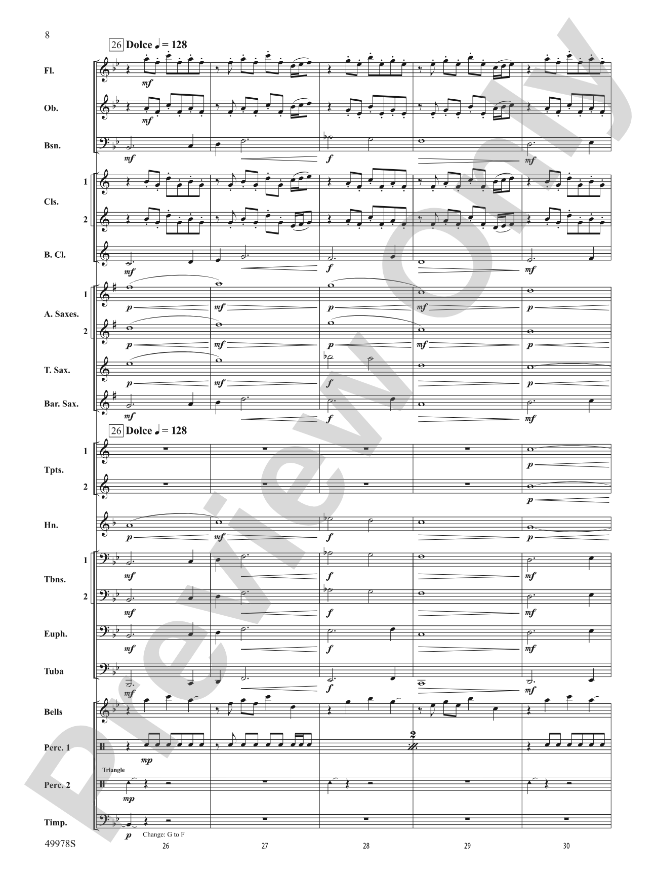 My Heart with Pleasure Fills: Concert Band Conductor Score & Parts