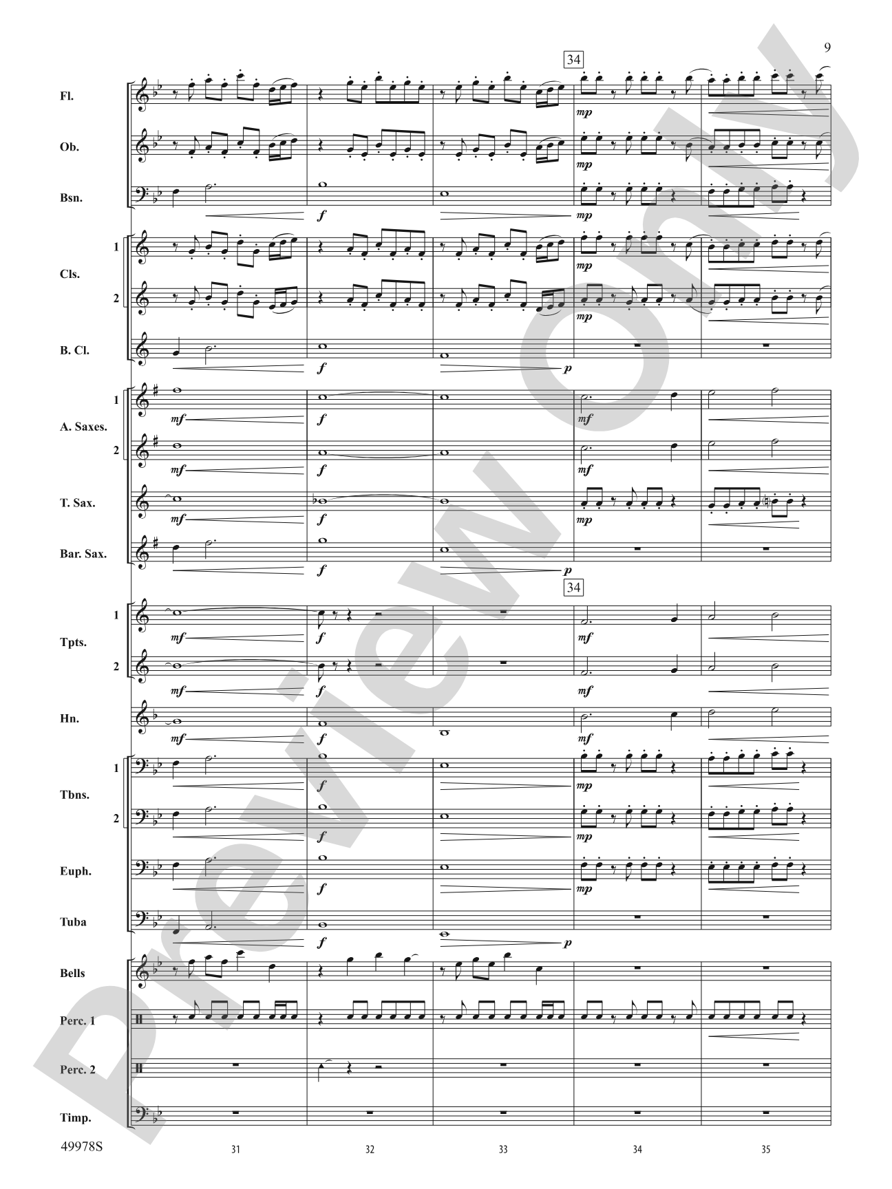 My Heart with Pleasure Fills: Concert Band Conductor Score & Parts