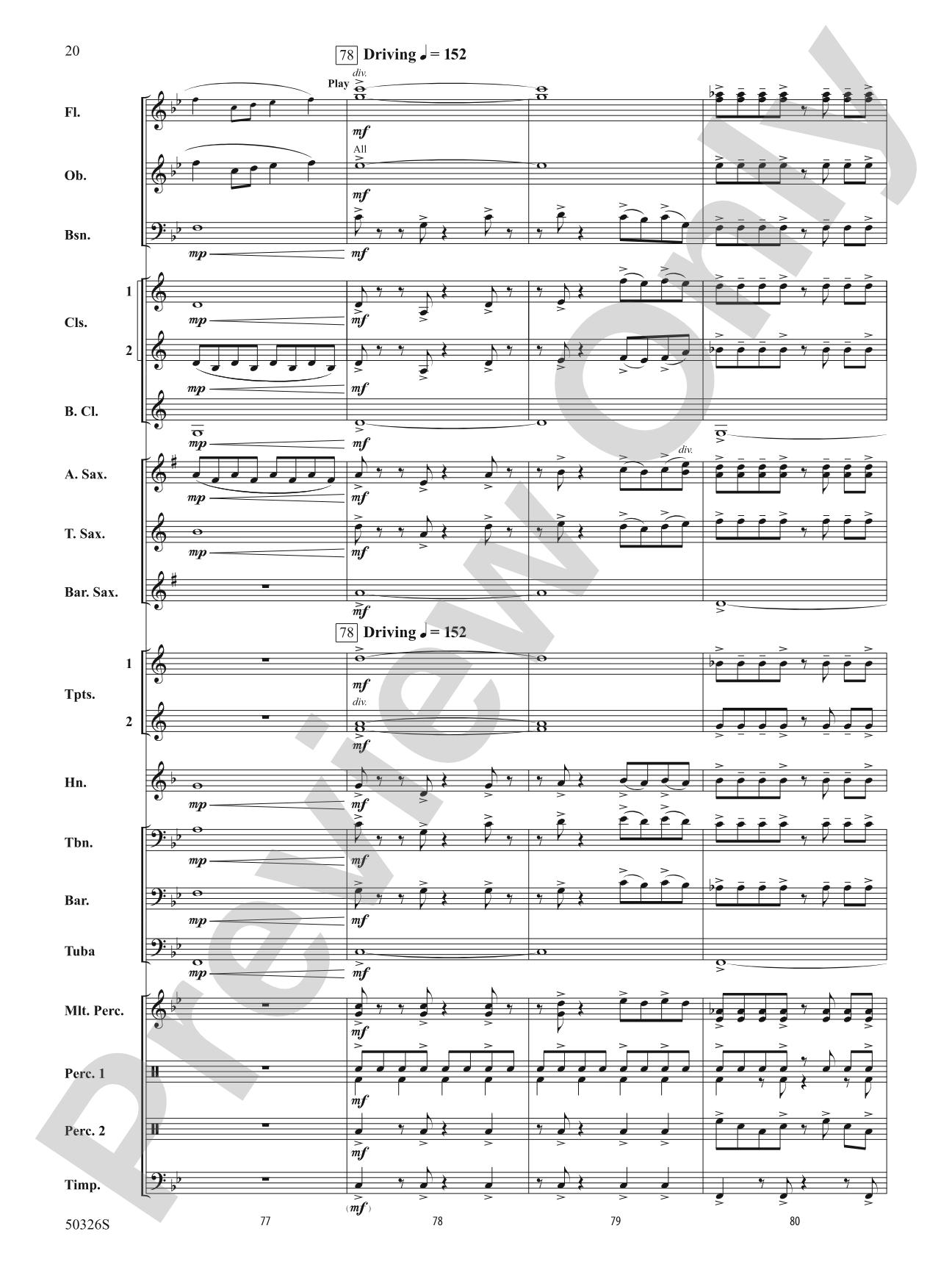 Intenso: Concert Band Conductor Score & Parts
