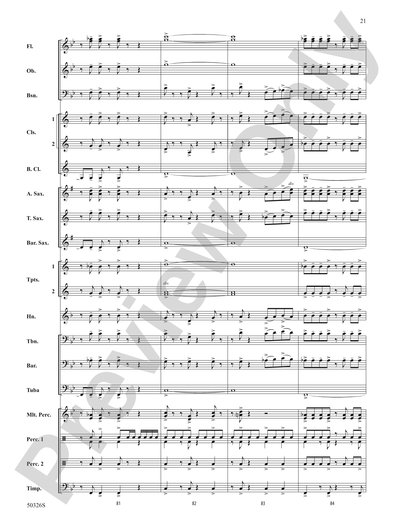 Intenso: Concert Band Conductor Score & Parts