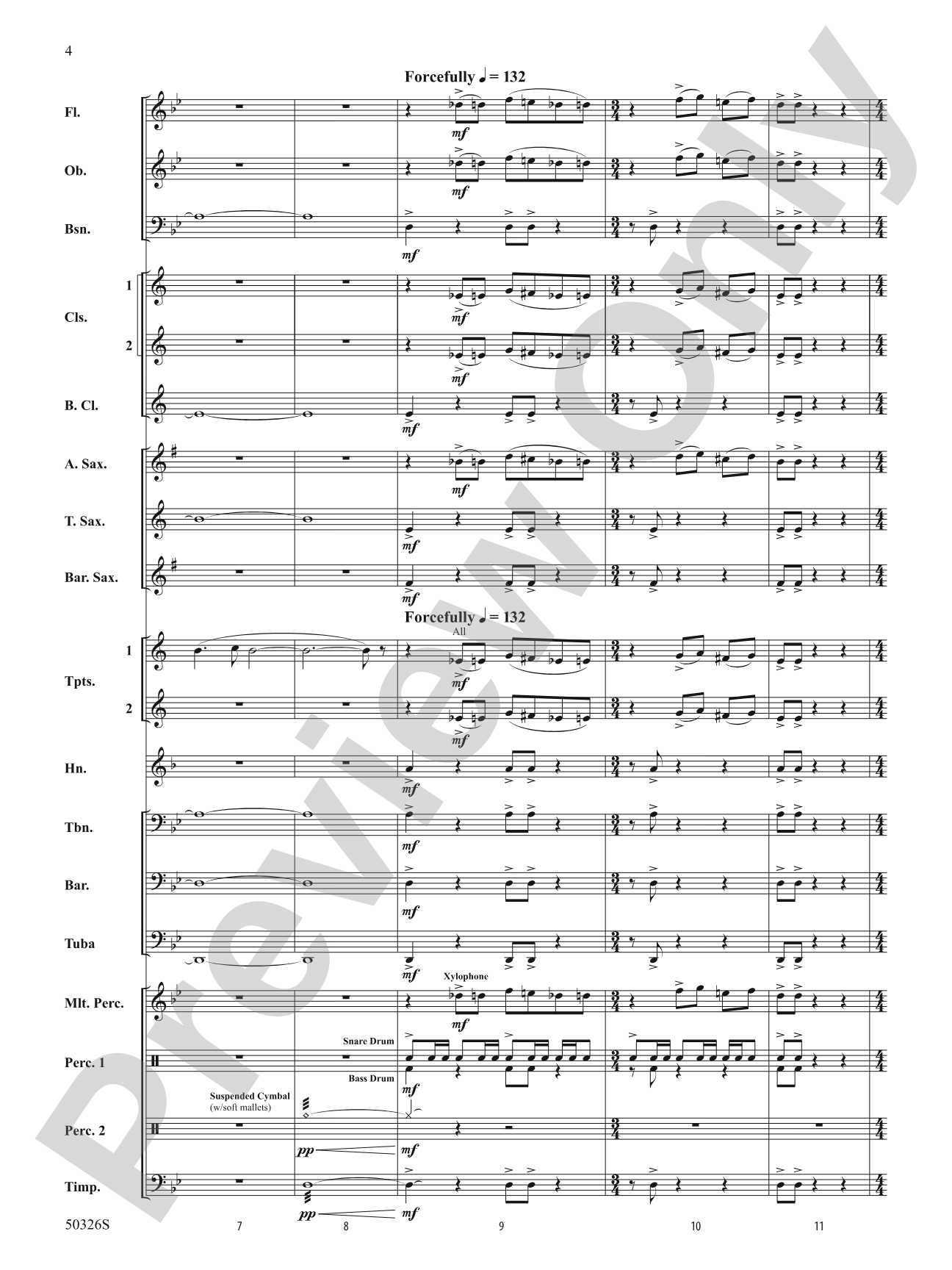 Intenso: Concert Band Conductor Score & Parts