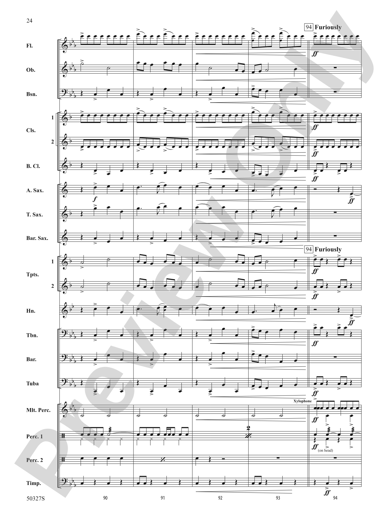 Reflections and Furies: Concert Band Conductor Score & Parts