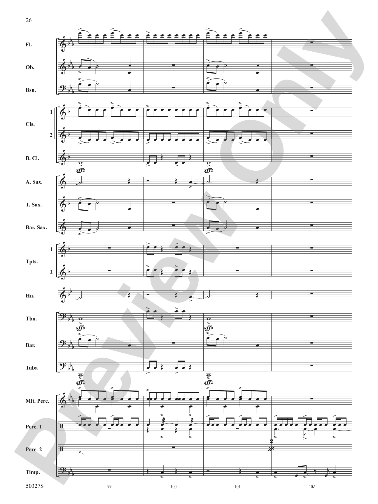 Reflections and Furies: Concert Band Conductor Score & Parts