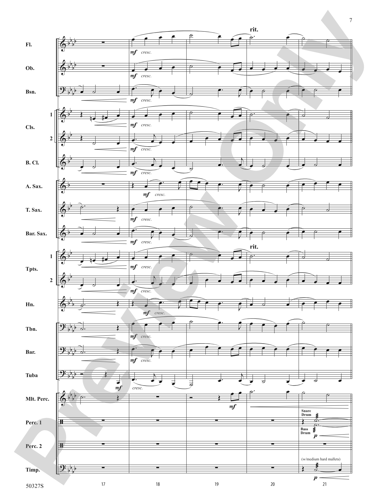 Reflections and Furies: Concert Band Conductor Score & Parts