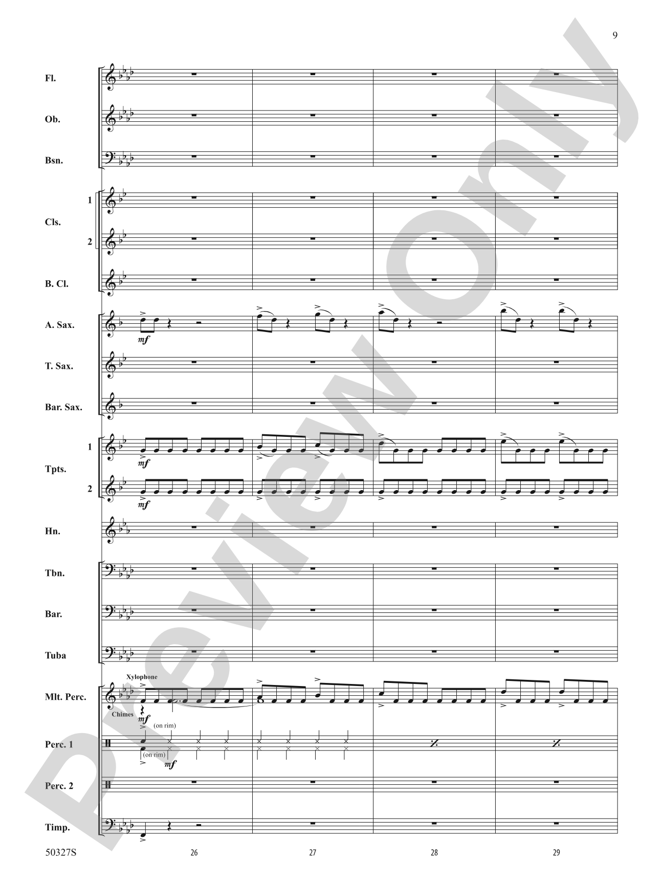 Reflections and Furies: Concert Band Conductor Score & Parts