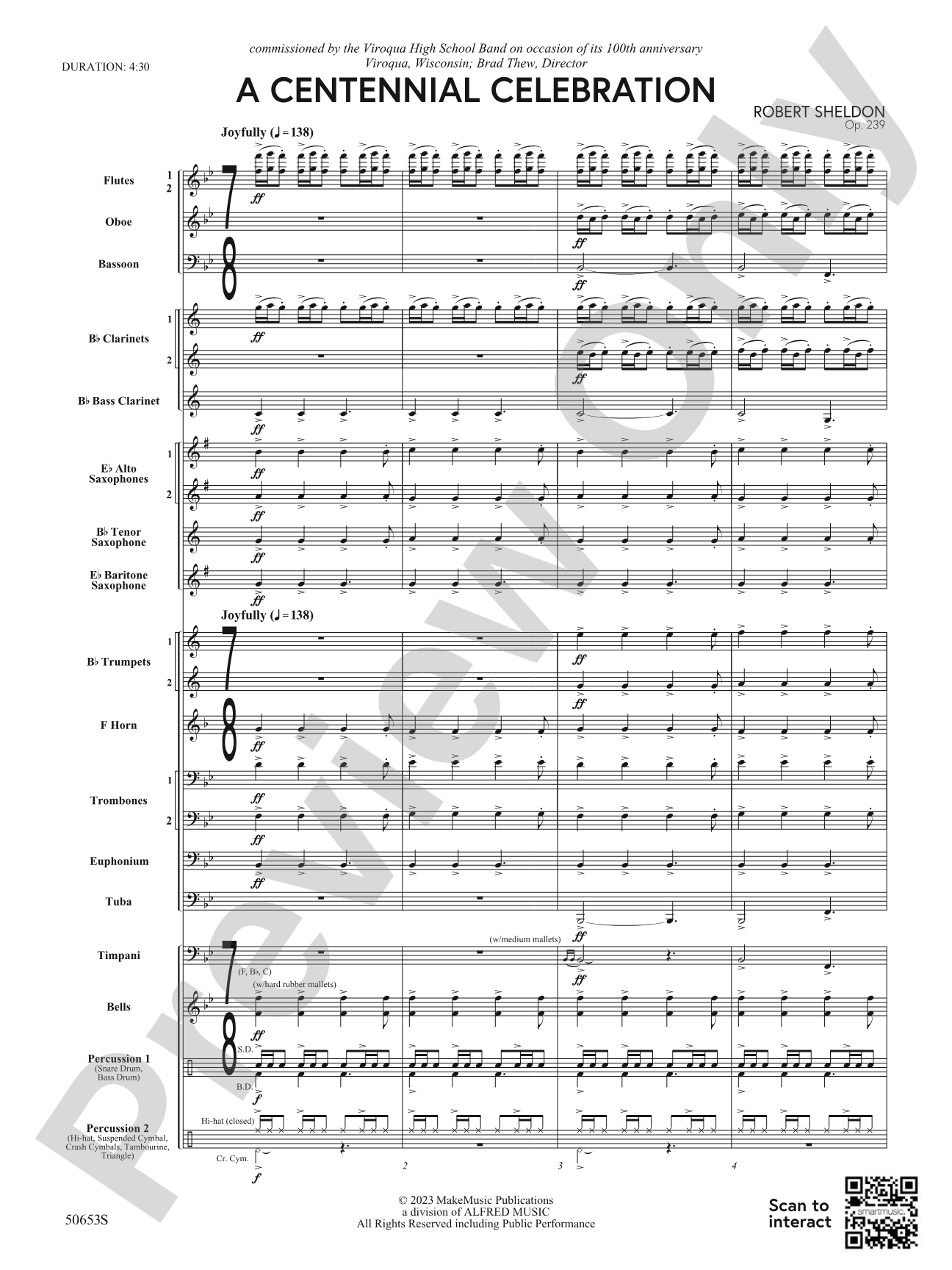 A Centennial Celebration: Concert Band Conductor Score & Parts