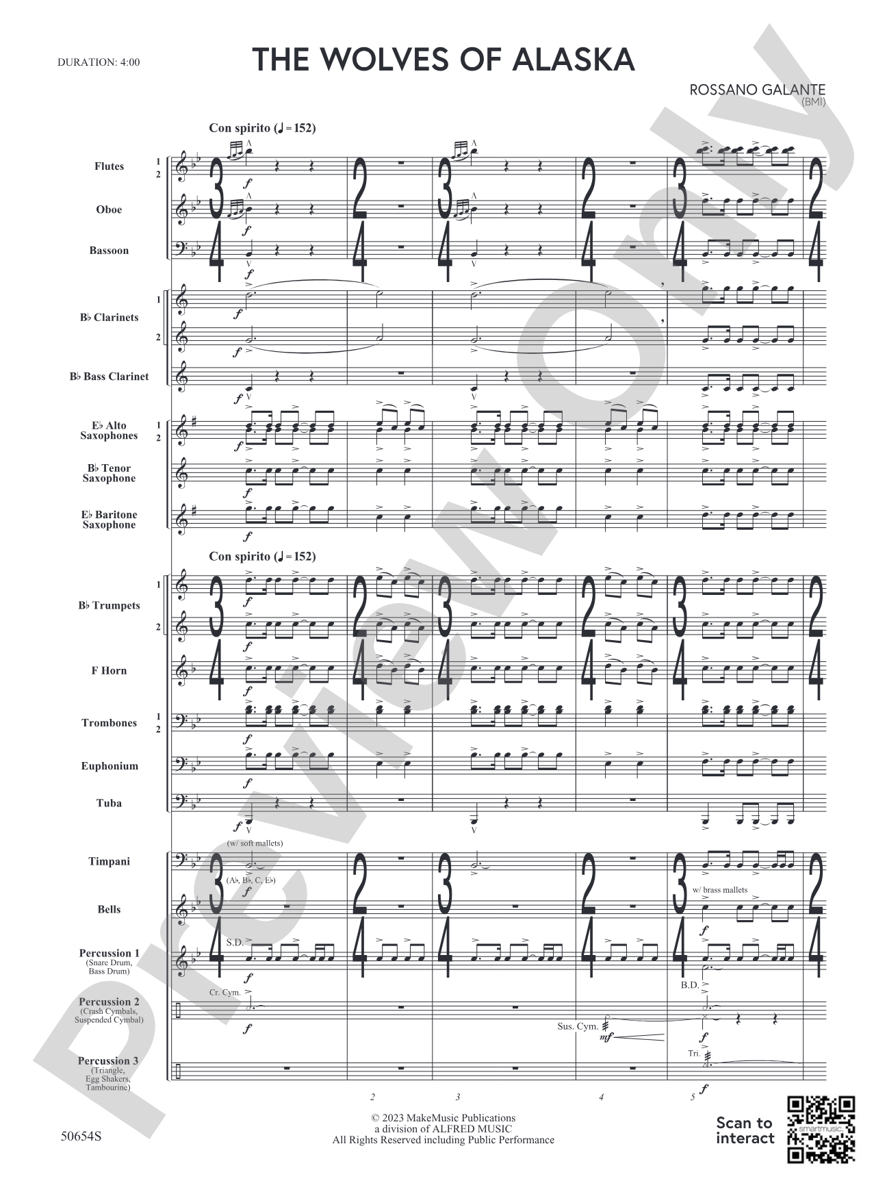 The Wolves of Alaska: Concert Band Conductor Score & Parts
