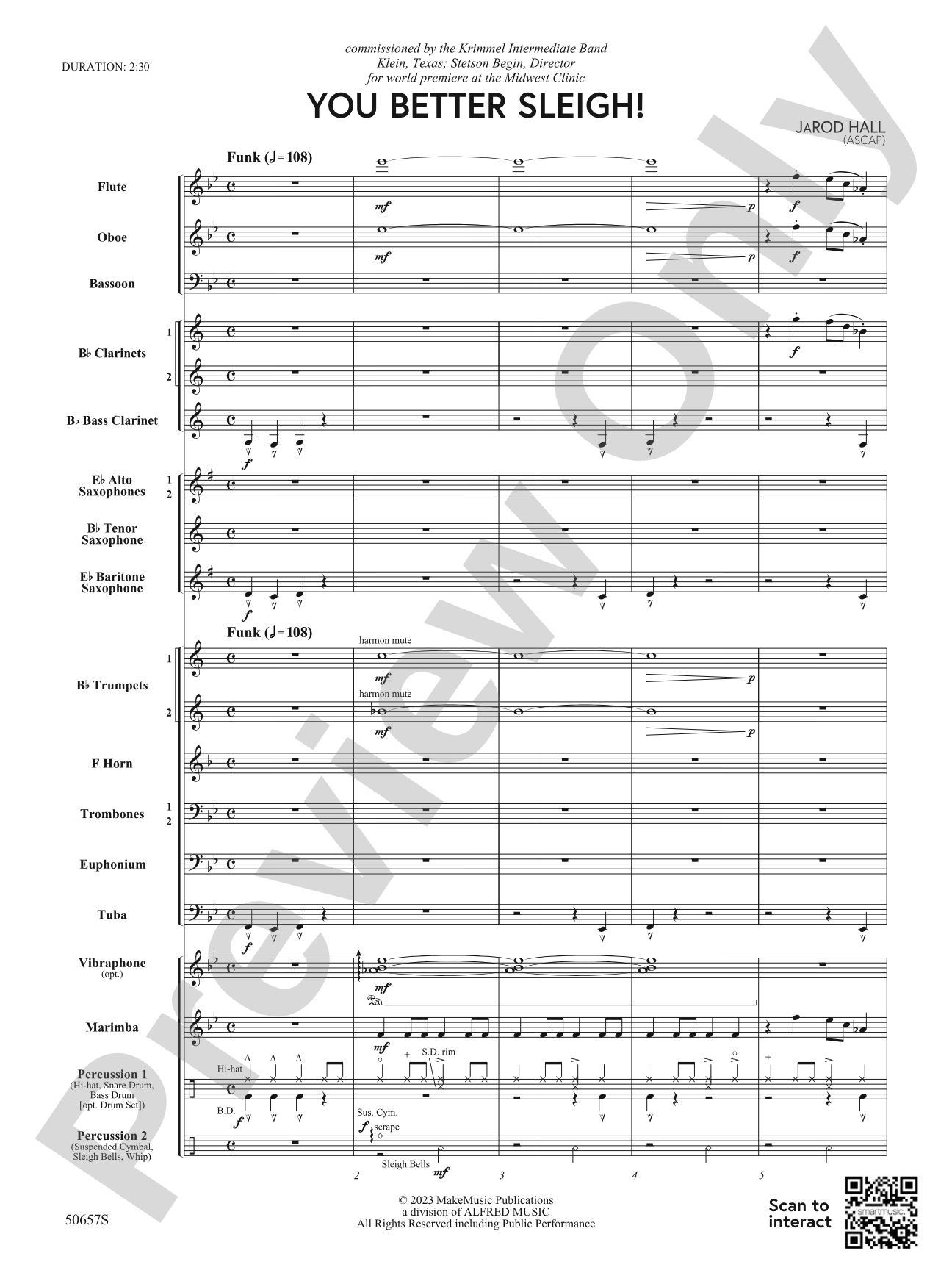 You Better Sleigh!: Concert Band Conductor Score & Parts