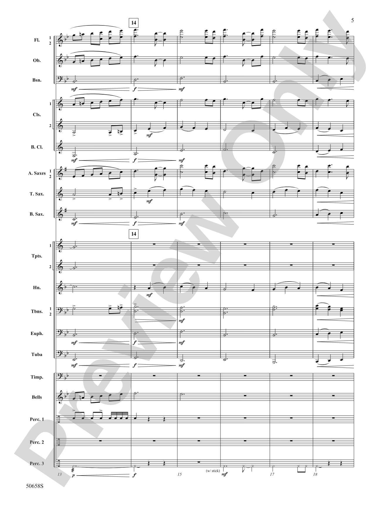 Inspiration Fanfare: Concert Band Conductor Score & Parts
