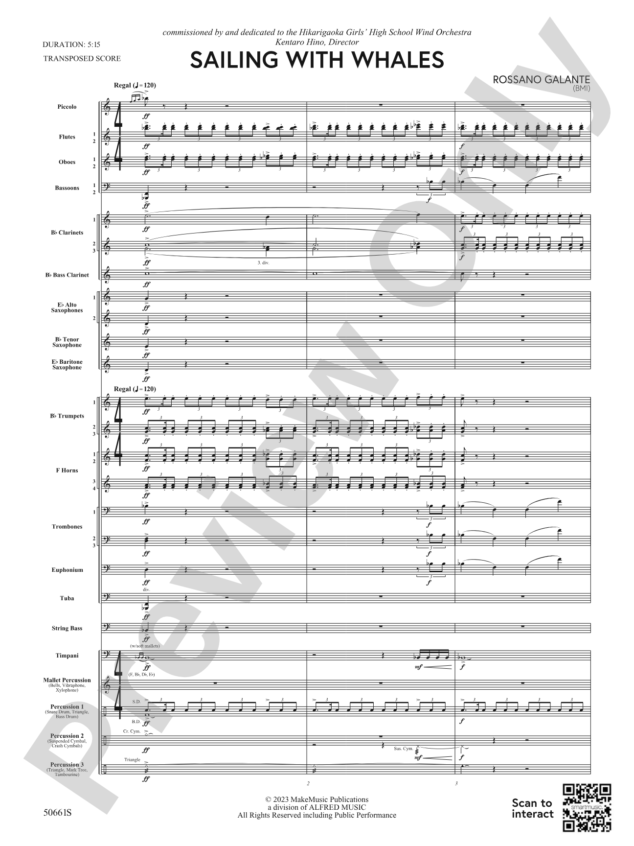 Sailing with Whales: Concert Band Conductor Score & Parts