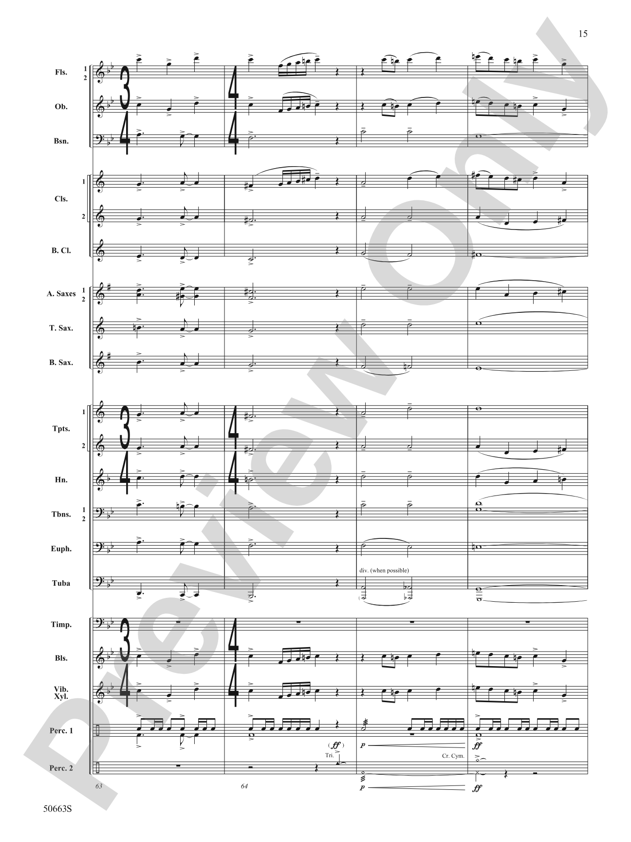 Zip Line: Concert Band Conductor Score & Parts