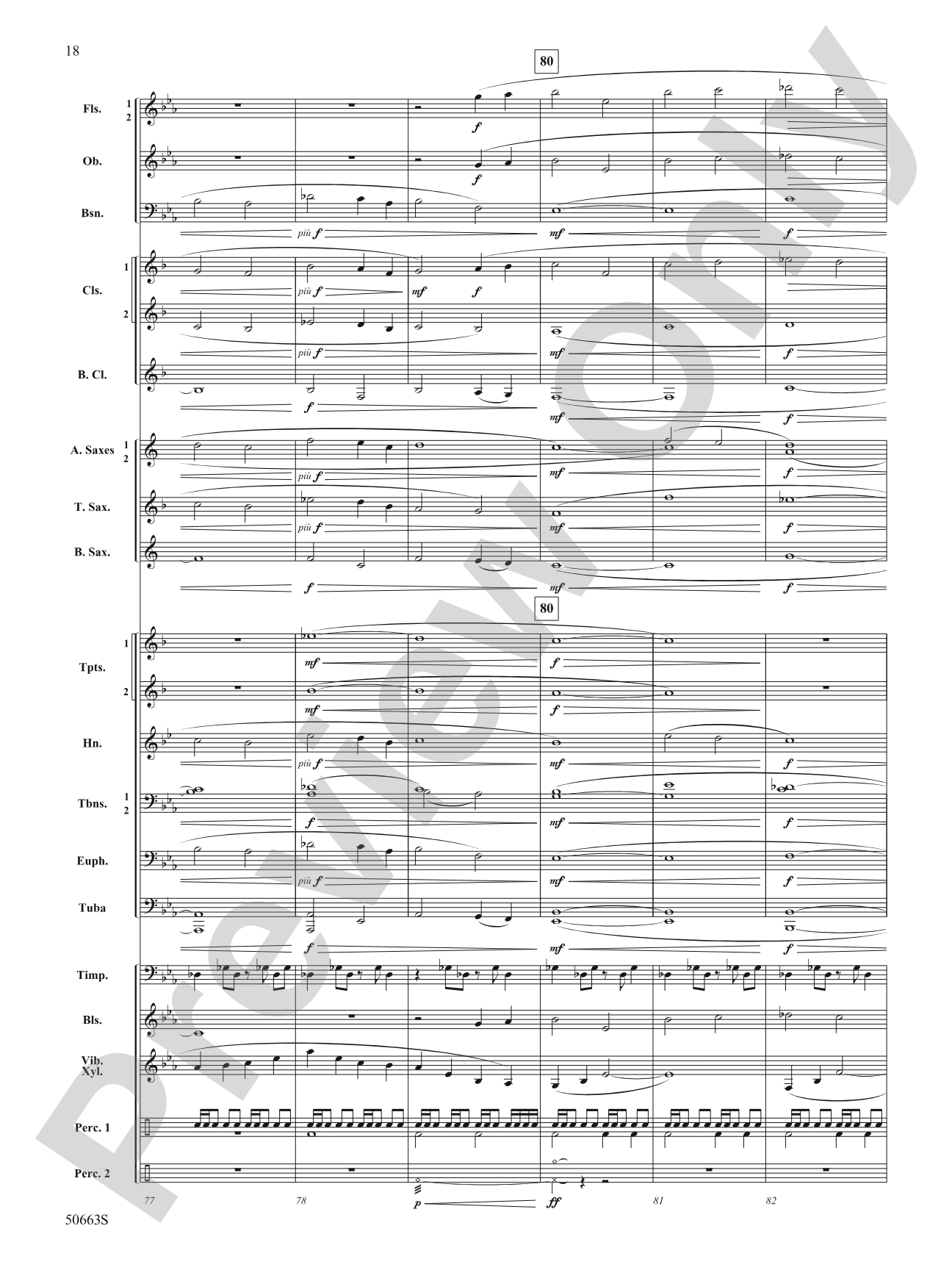 Zip Line: Concert Band Conductor Score & Parts