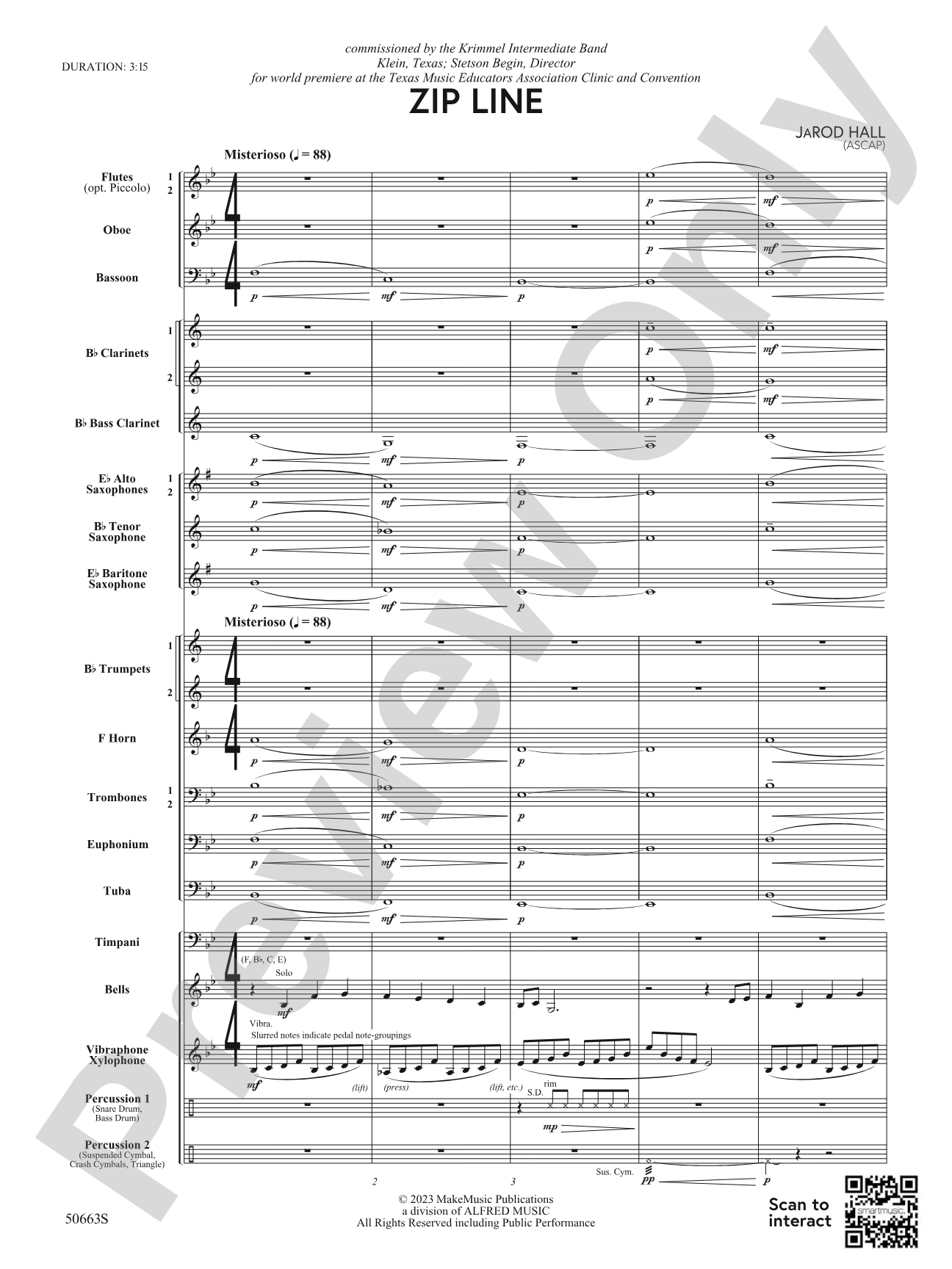 Zip Line: Concert Band Conductor Score & Parts