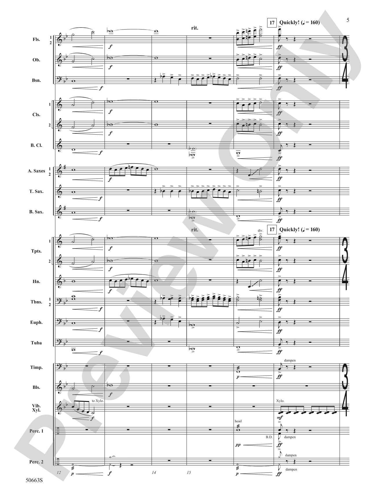 Zip Line: Concert Band Conductor Score & Parts