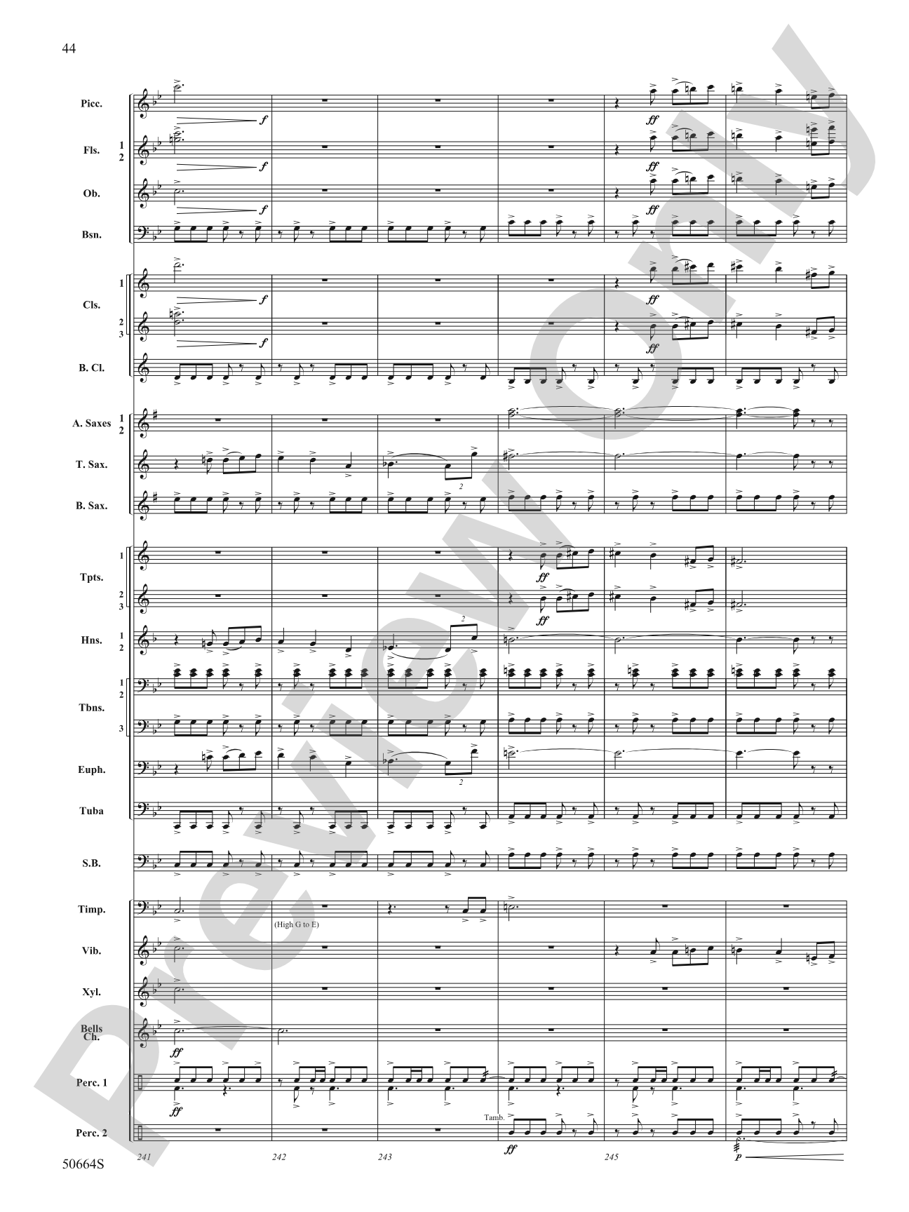 Orbital: Concert Band Conductor Score & Parts