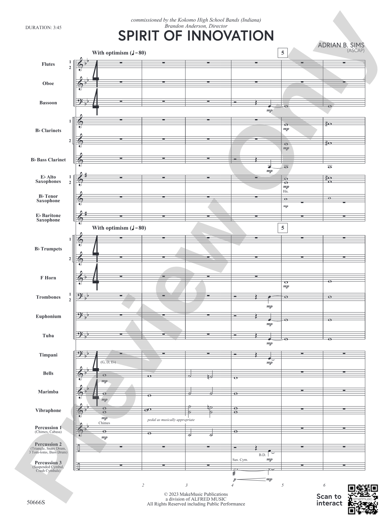 Spirit of Innovation: Concert Band Conductor Score & Parts