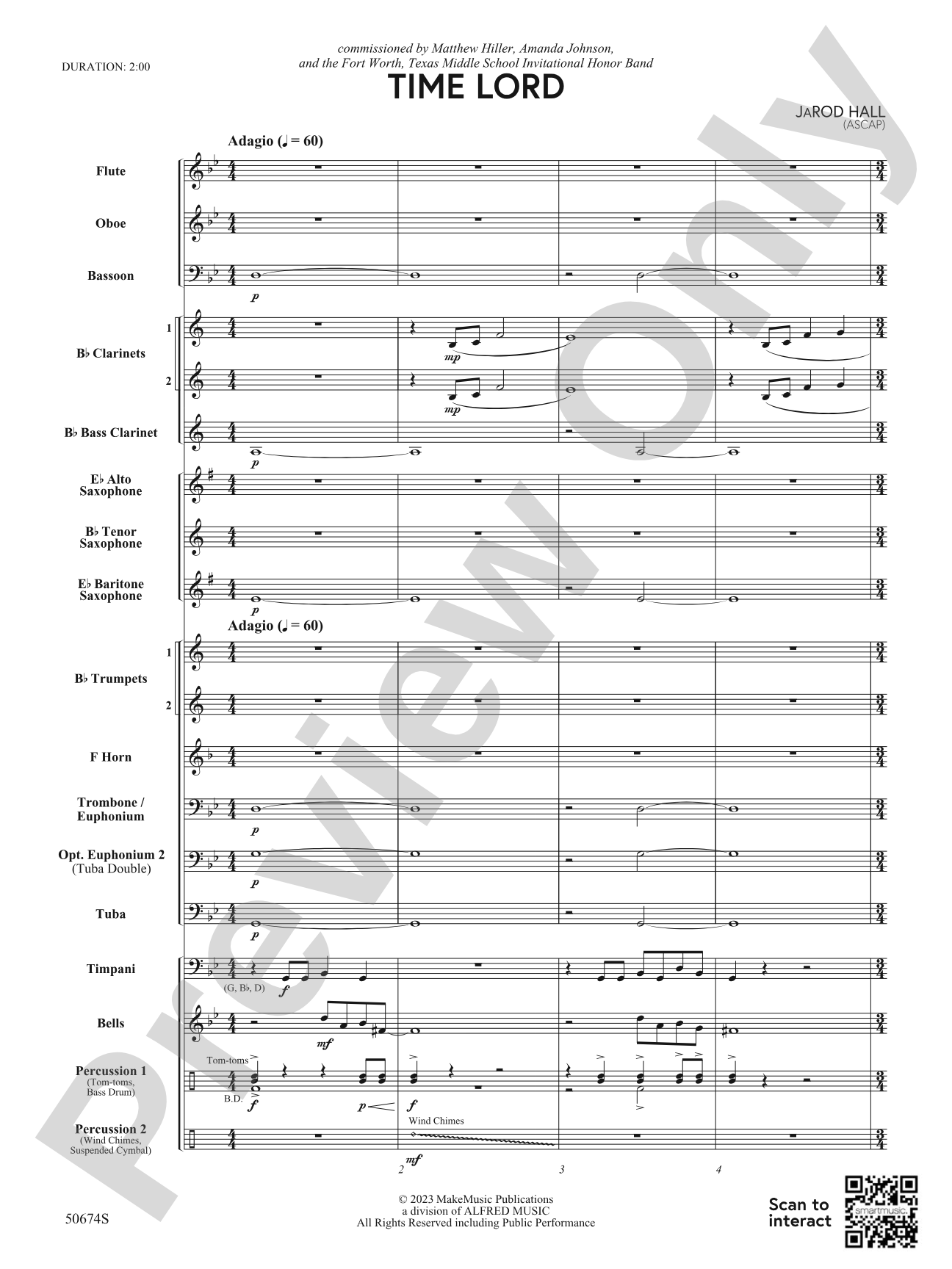Time Lord: Concert Band Conductor Score & Parts