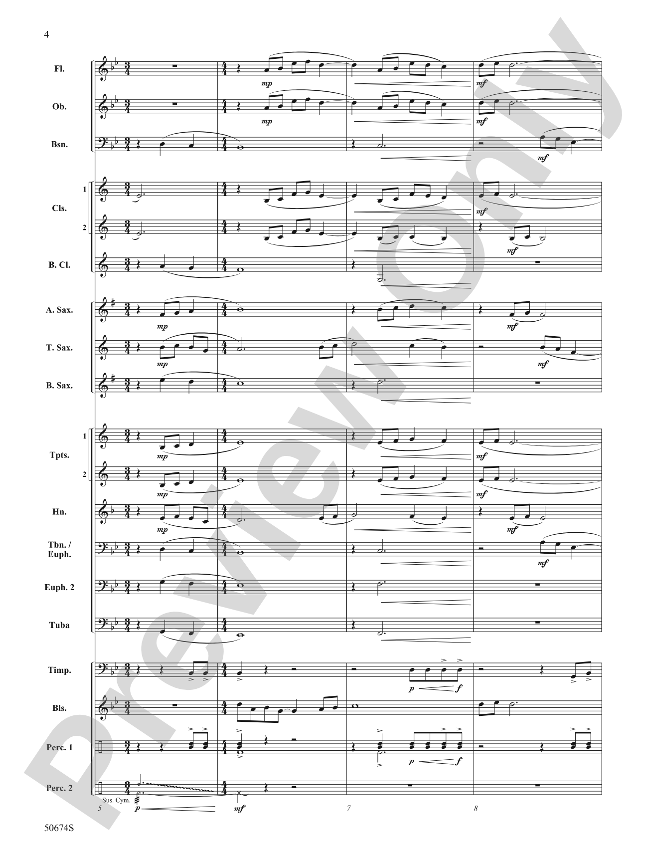 Time Lord: Concert Band Conductor Score & Parts