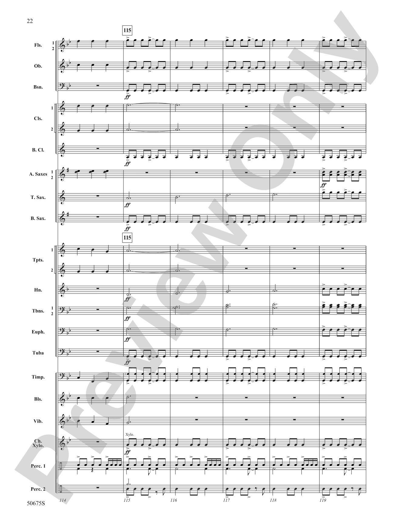 Emblazoned: Concert Band Conductor Score & Parts