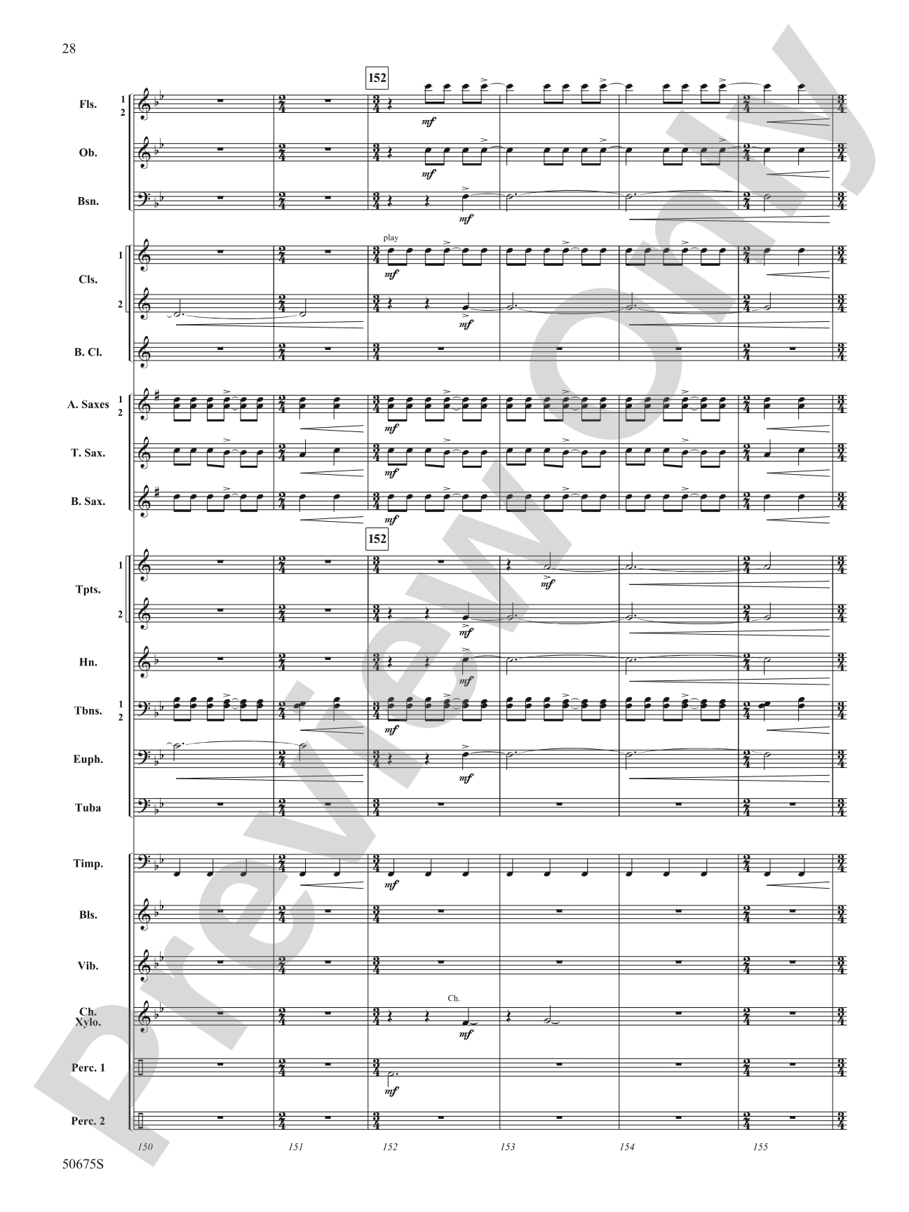 Emblazoned: Concert Band Conductor Score & Parts