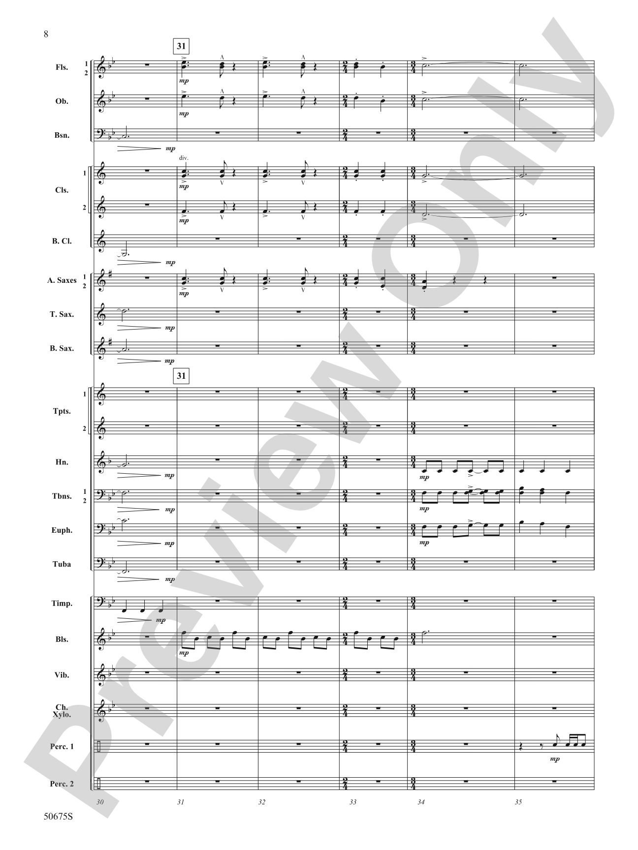 Emblazoned: Concert Band Conductor Score & Parts