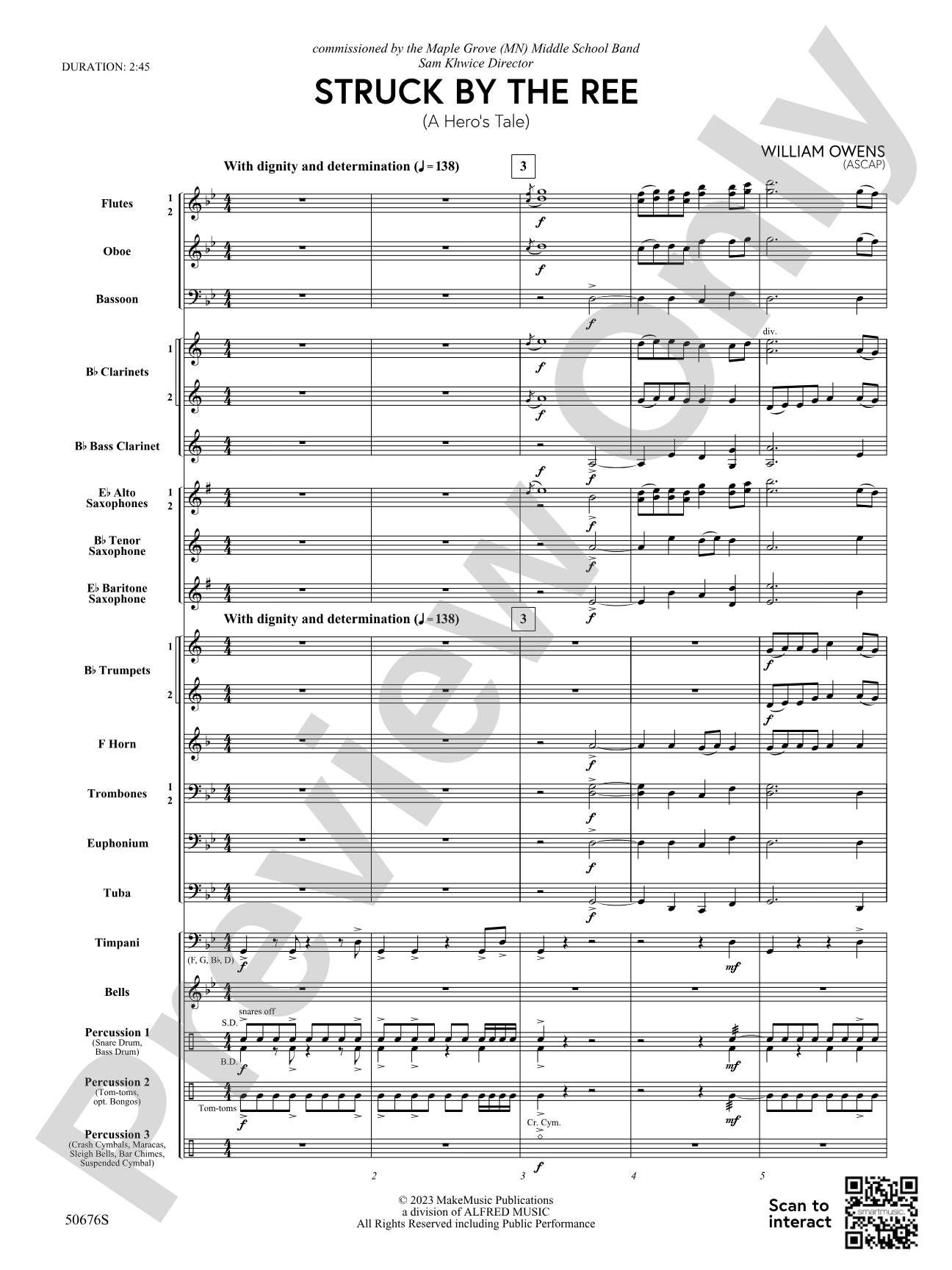 Struck by the Ree: Concert Band Conductor Score & Parts