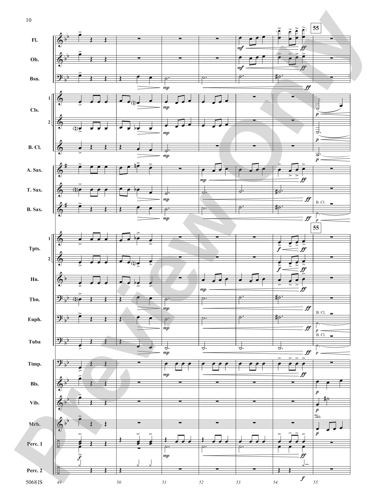 Primeval Dance: Concert Band Conductor Score & Parts