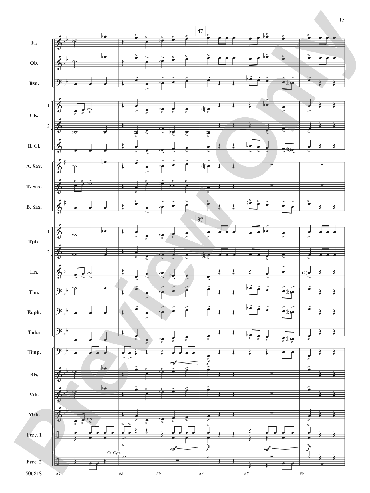 Primeval Dance: Concert Band Conductor Score & Parts