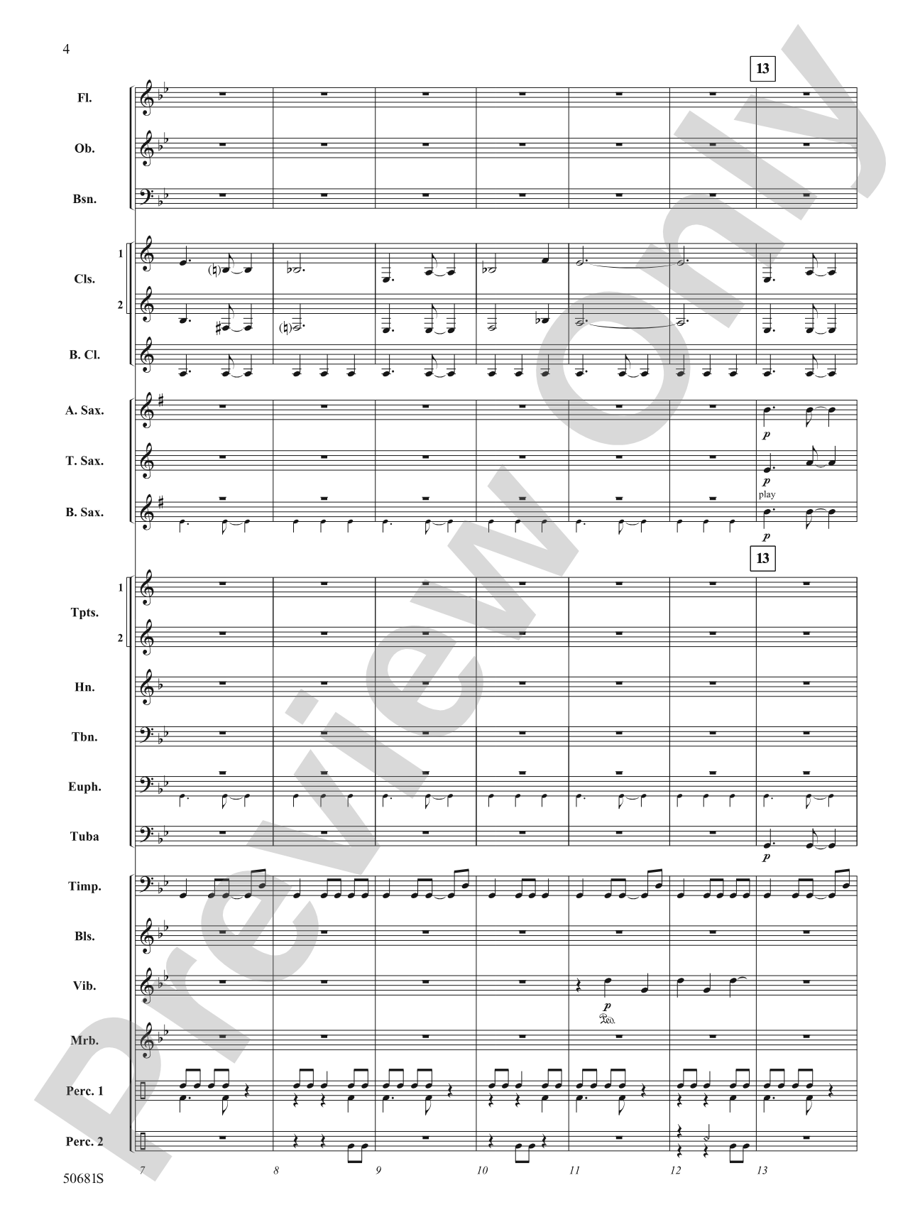 Primeval Dance: Concert Band Conductor Score & Parts