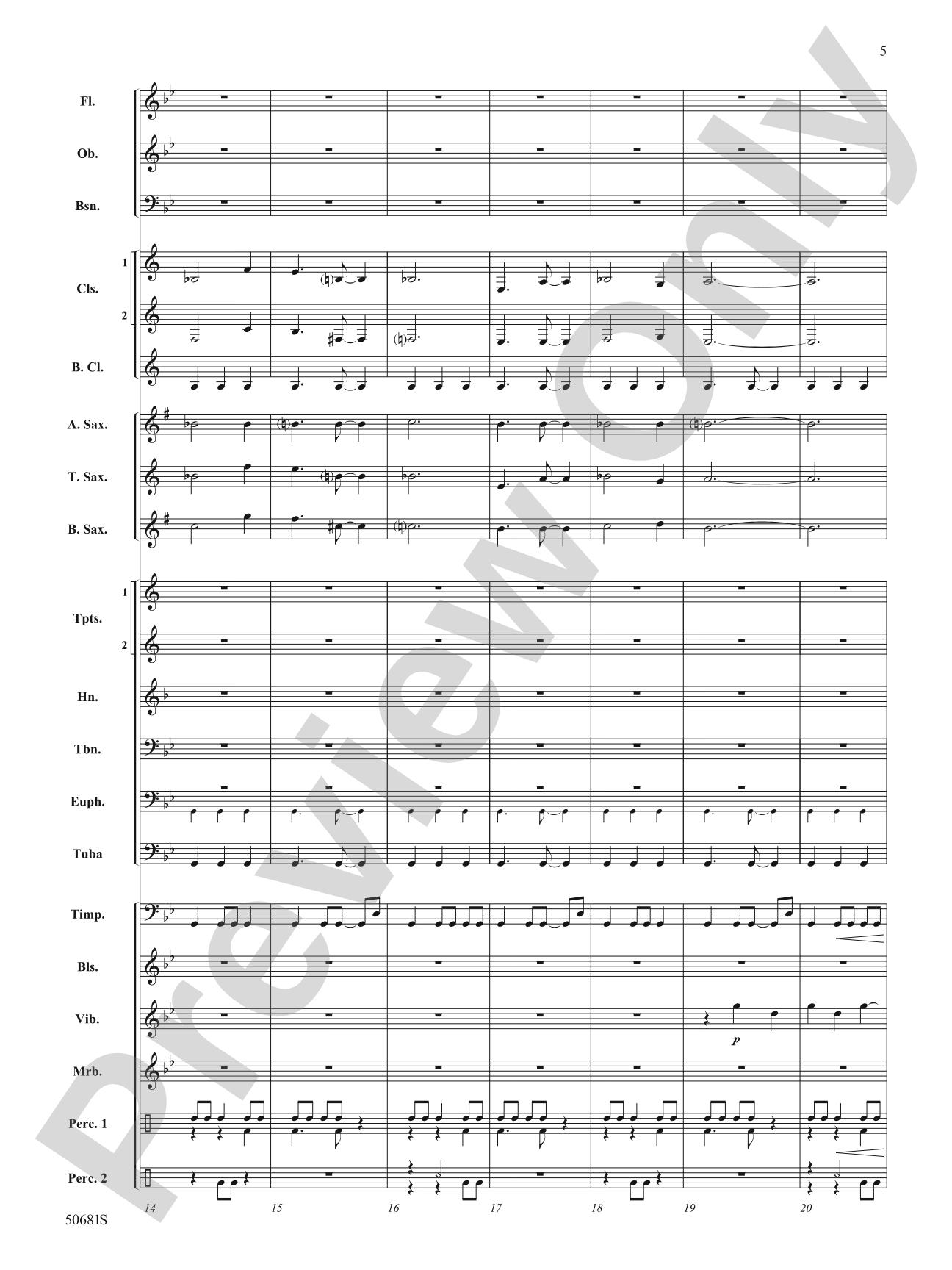 Primeval Dance: Concert Band Conductor Score & Parts