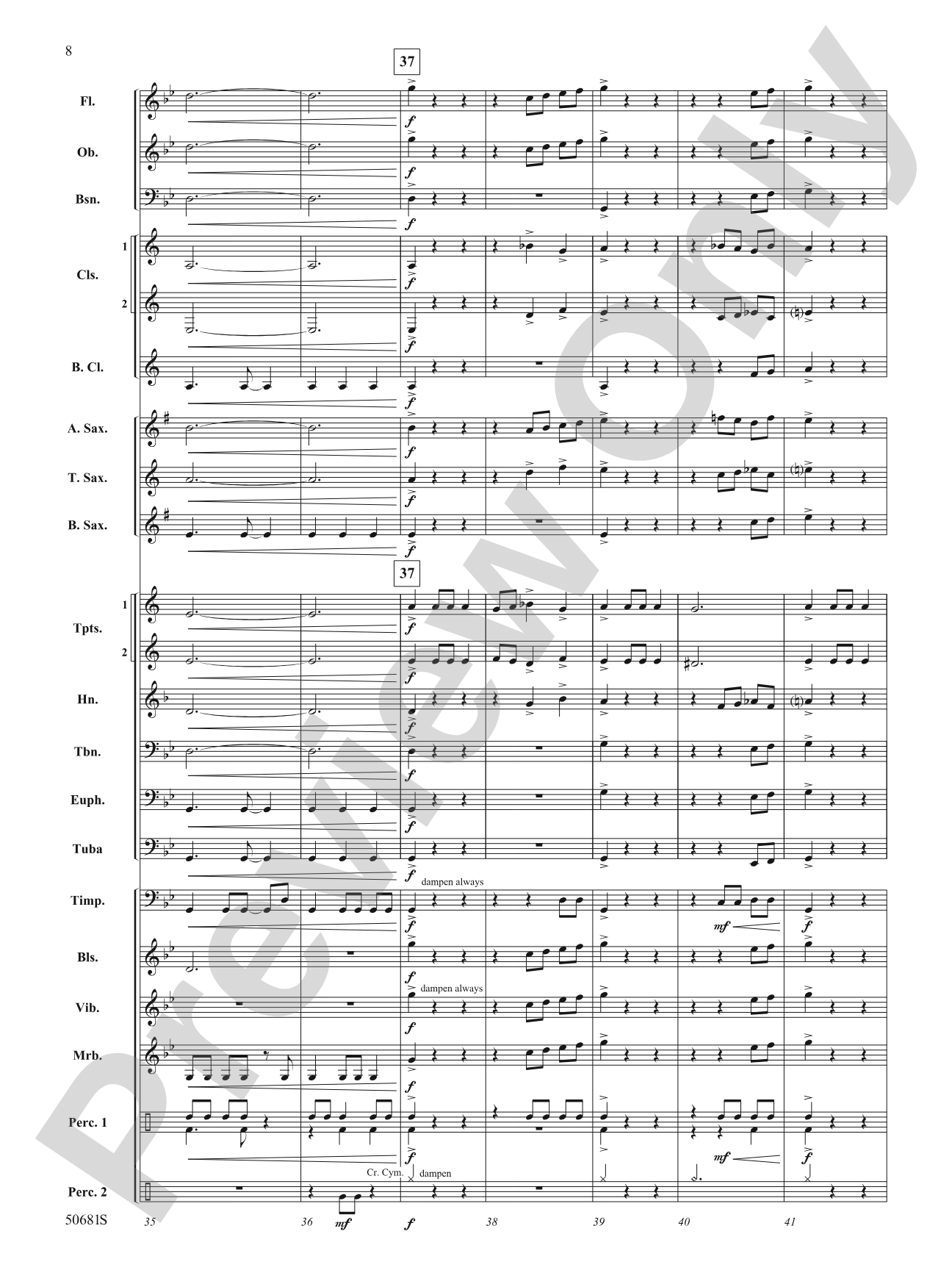 Primeval Dance: Concert Band Conductor Score & Parts