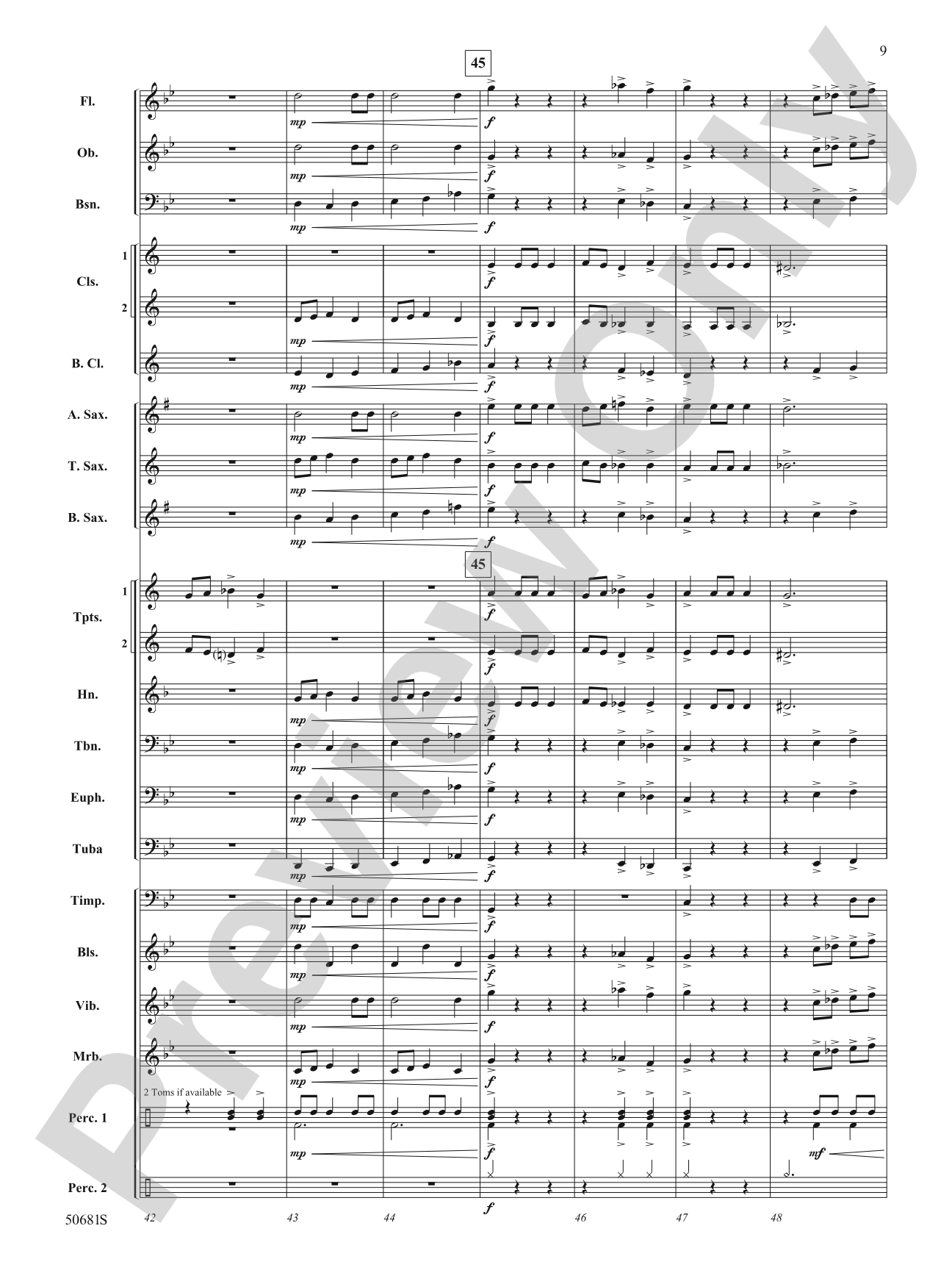 Primeval Dance: Concert Band Conductor Score & Parts