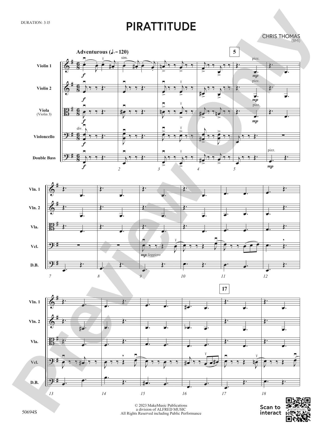 Pirattitude: String Orchestra Conductor Score & Parts