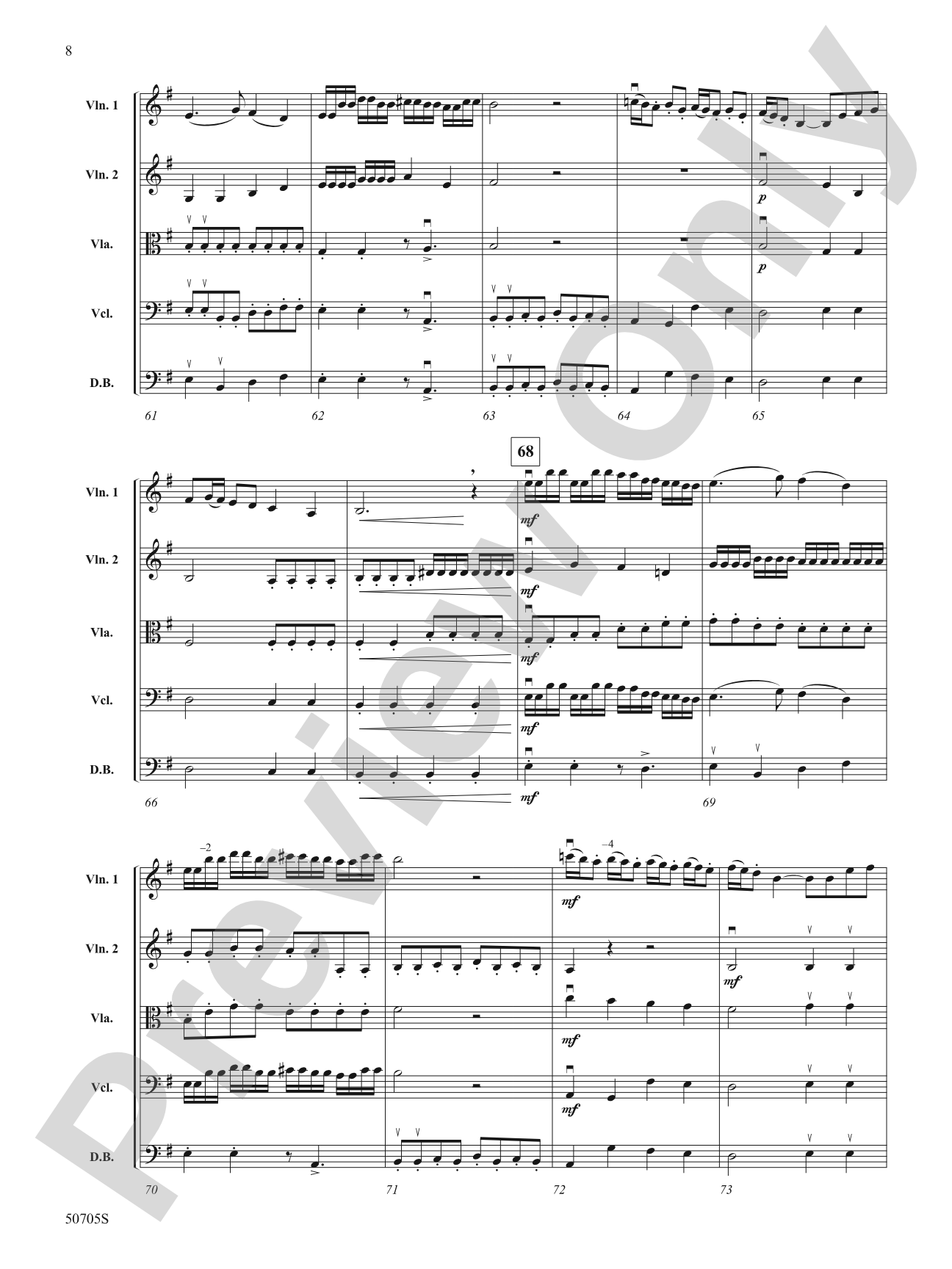 Rush: String Orchestra Conductor Score & Parts