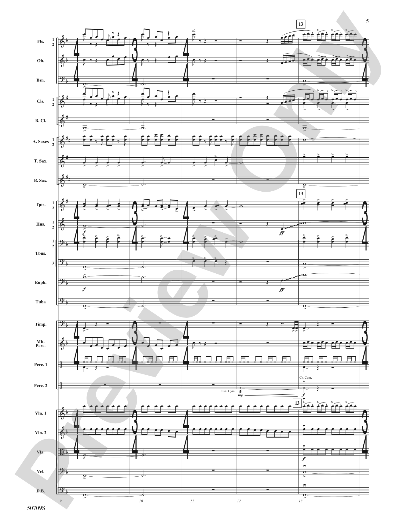 Opening Night: Full Orchestra Conductor Score & Parts