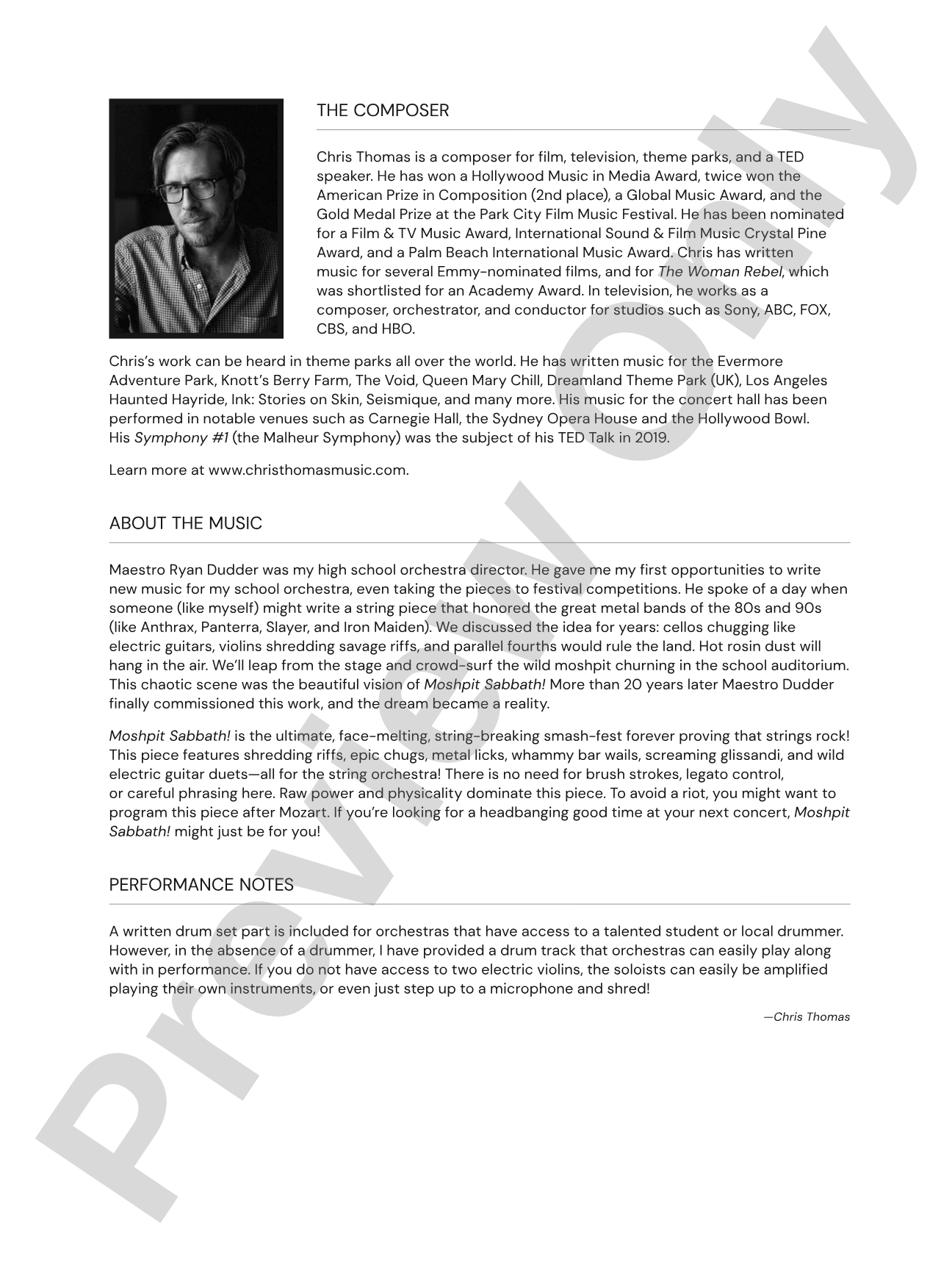 Moshpit Sabbath!: String Orchestra Conductor Score & Parts