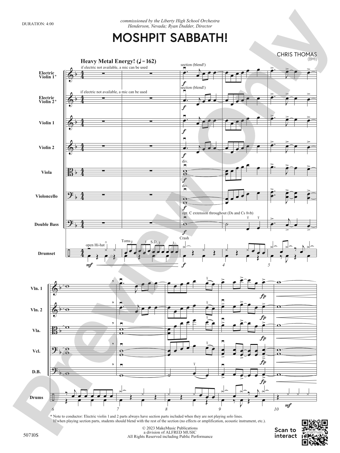 Moshpit Sabbath!: String Orchestra Conductor Score & Parts