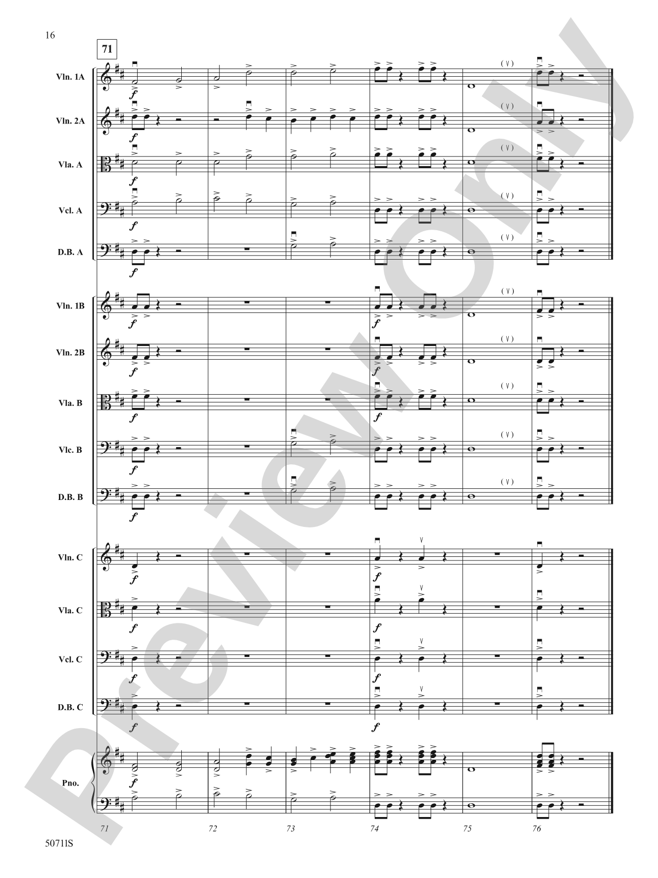 Golden Grove: String Orchestra Conductor Score & Parts