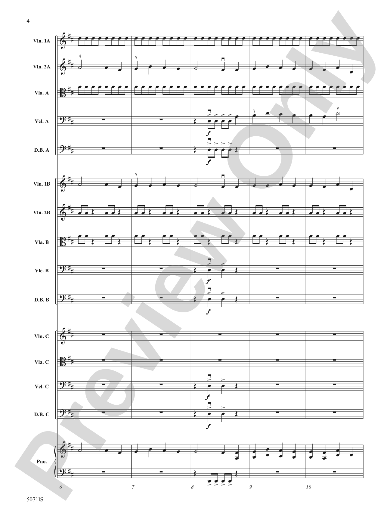 Golden Grove: String Orchestra Conductor Score & Parts