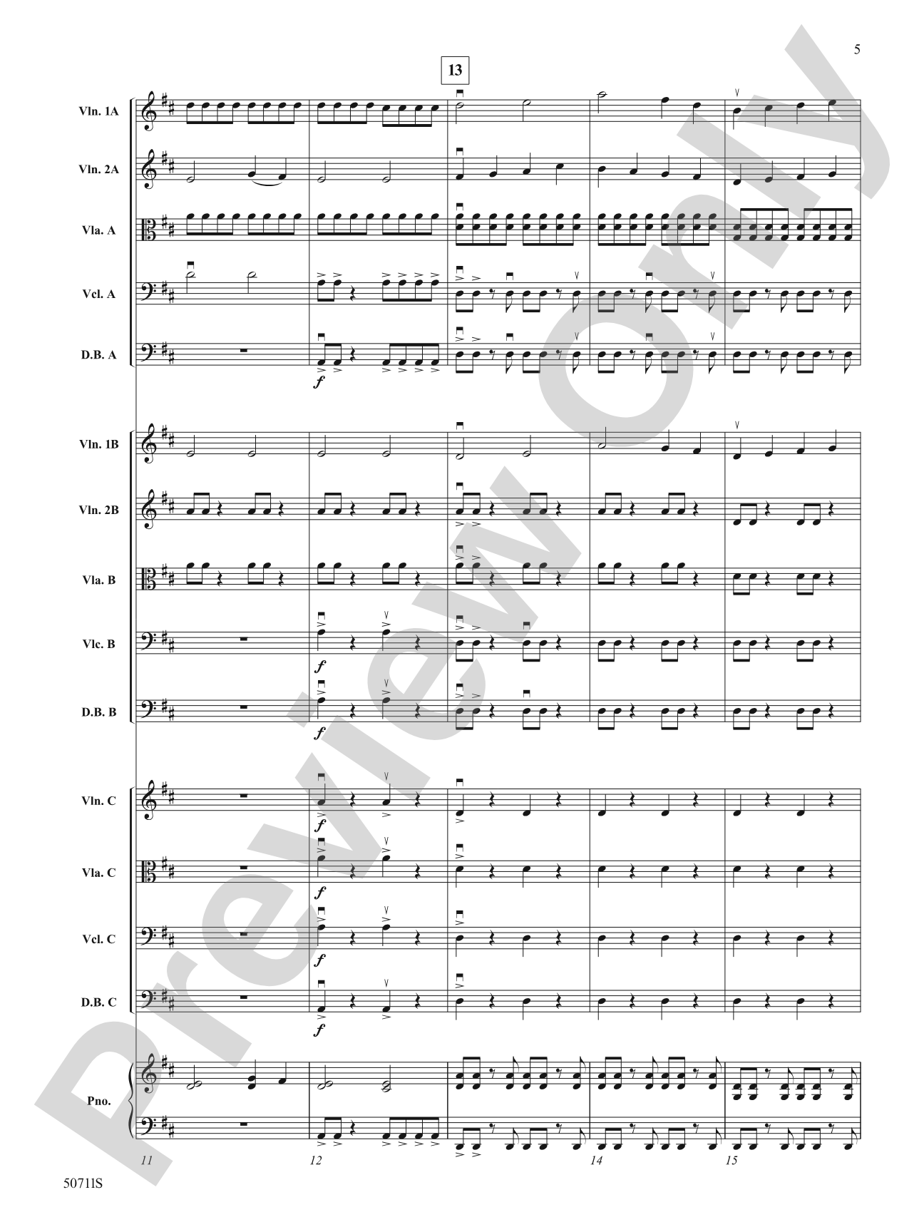 Golden Grove: String Orchestra Conductor Score & Parts