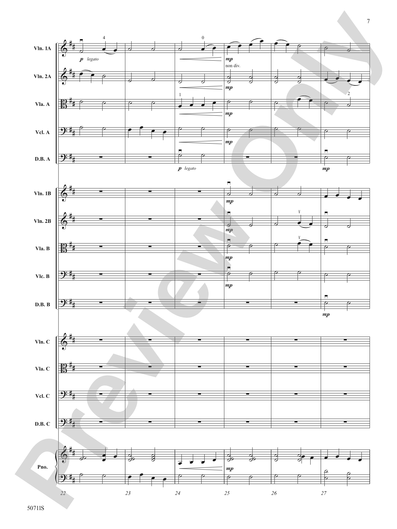 Golden Grove: String Orchestra Conductor Score & Parts