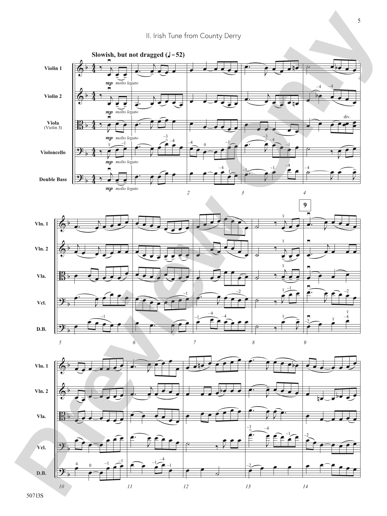 A Grainger Suite: String Orchestra Conductor Score & Parts