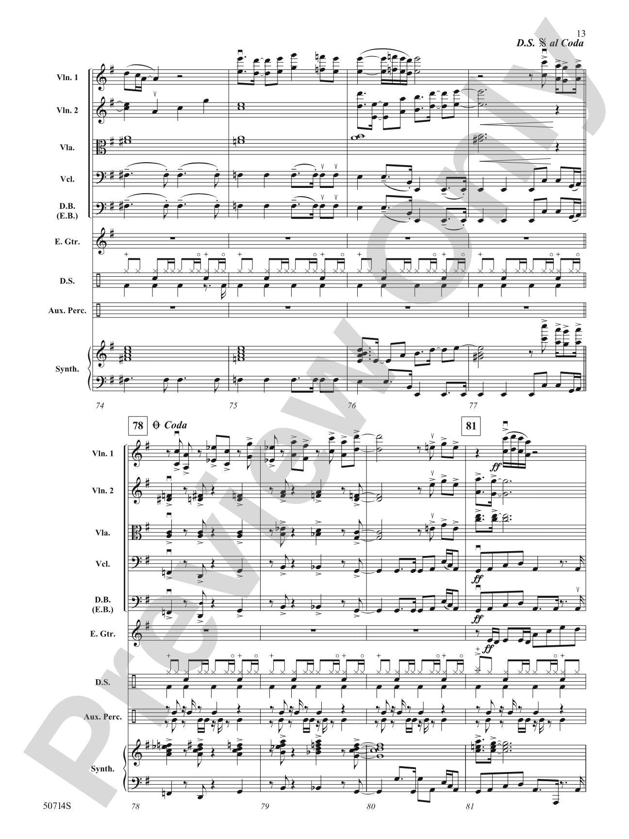 Thriller: String Orchestra Conductor Score & Parts